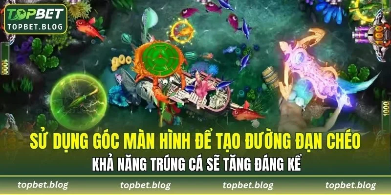 Bạn nên sử dụng góc màn hình để tạo đường đạn chéo